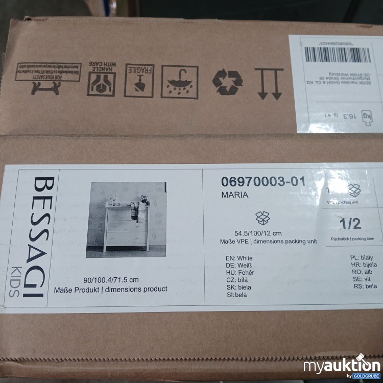 Artikel Nr. 952303: Bessagi Kids Wickelkommode Maria Typ 1710783 90×100,4×71,5cm Weiss 