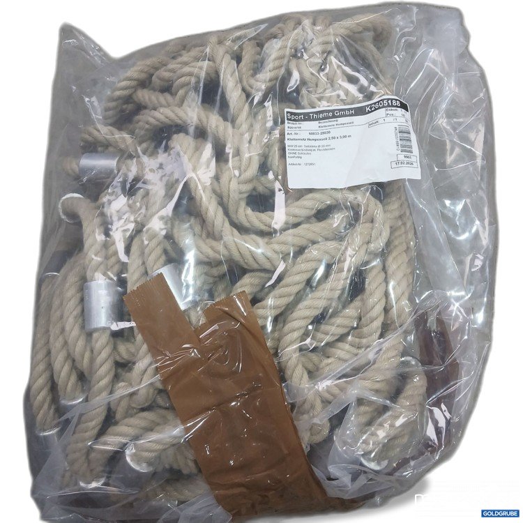 Artikel Nr. 991303 Artikel Nr. 991303: Sport Thieme Kletternetz Hempexseil 2,50 x 3,00m Seilstärke ø20mm