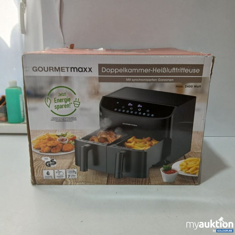Artikel Nr. 447304 Artikel Nr. 447304: GOURMETmaxx Doppelkammer-Heißluftfritteuse 2400 Watt