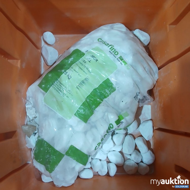 Artikel Nr. 461304 Artikel Nr. 461304: Casafino Marmor Kiesel weiß Körnung 40-60mm 25kg