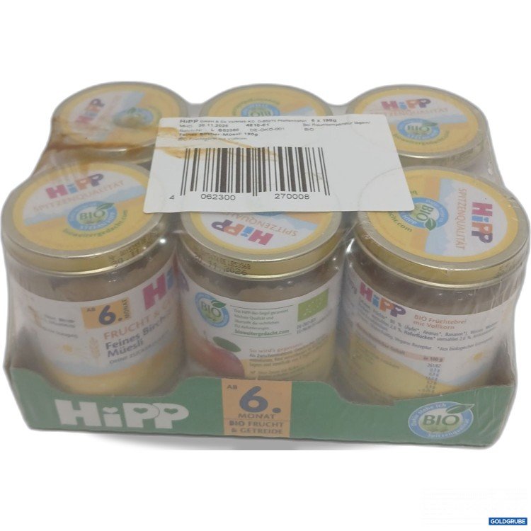 Artikel Nr. 462304 Artikel Nr. 462304: Hipp Gläschen 6. Monat Feines Bircher Müsli 6x190g