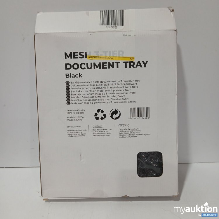 Artikel Nr. 998304 Artikel Nr. 998304: Dokumentenablageaus Metall mit 3 Fächer