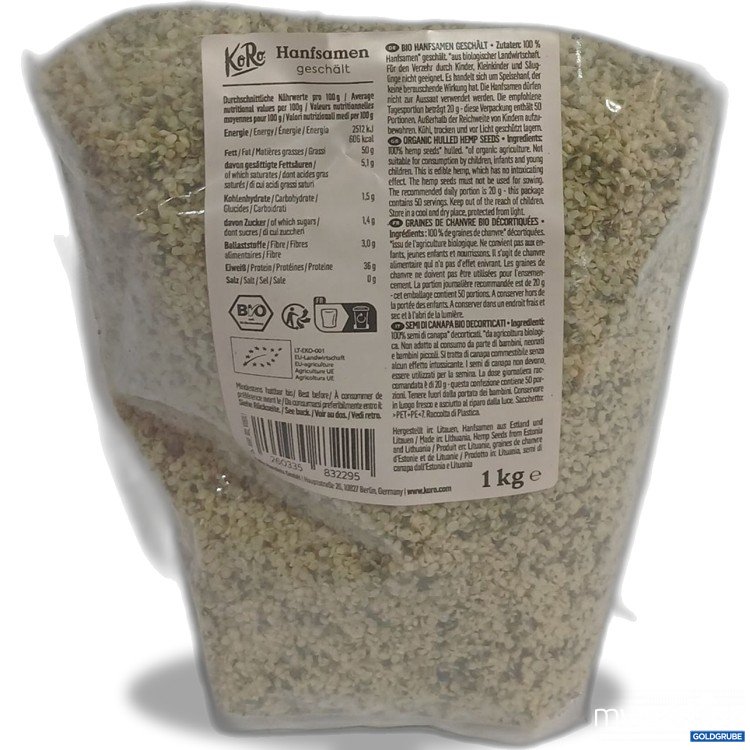 Artikel Nr. 460305 Artikel Nr. 460305: KoRo Hanfsamen geschält 1kg