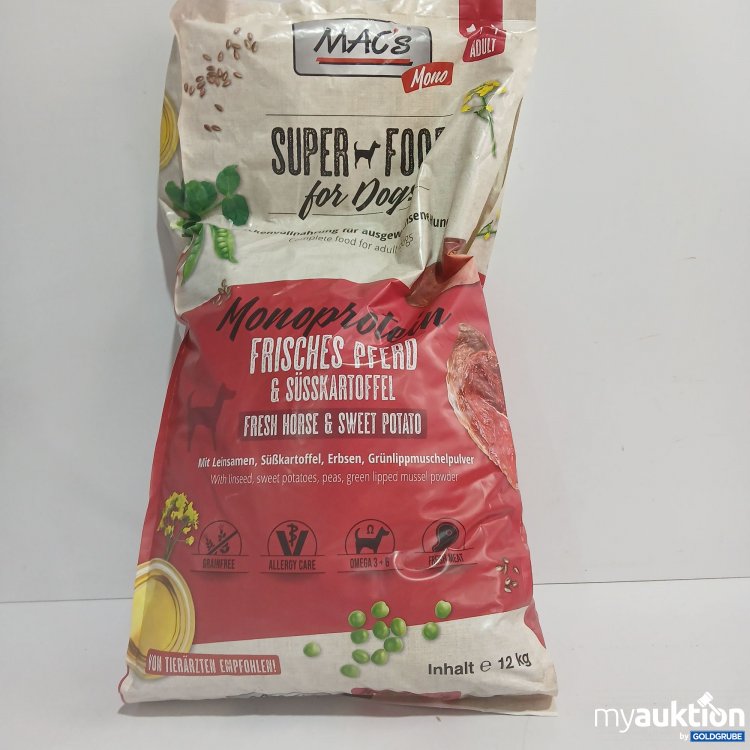Artikel Nr. 856305 Artikel Nr. 856305: Macs Super Food Hundefutter Frisches Pferd & Süßkartoffeln 12kg
