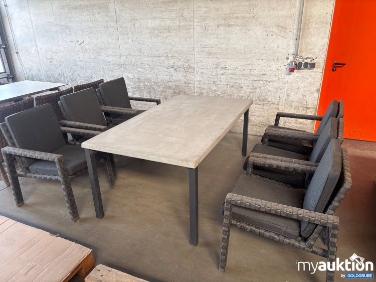 Artikel Nr. 904305: 7 Beach Gartengarnitur Tisch 180x100cm mit 6 Sessel