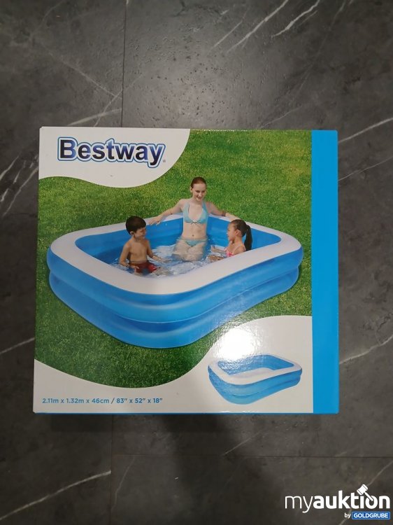 Artikel Nr. 929305: Bestway Aufblasbares Planschbecken Rechteckiger Familienpool 400l