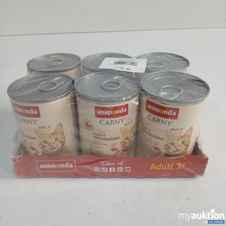 Artikel Nr. 958305: Animonda Carny Adult 1+ Katzenfutter Pute + Hühnchenleber 6x400g 