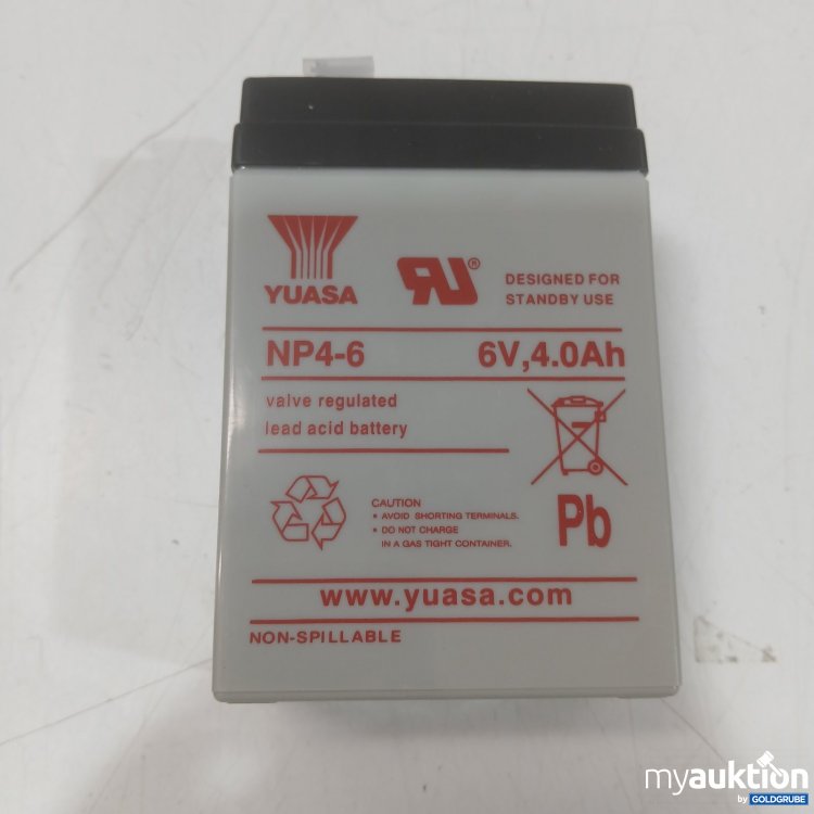 Artikel Nr. 469306 Artikel Nr. 469306: Yuasa Bleiakku NP4-6 6V 4,0Ah