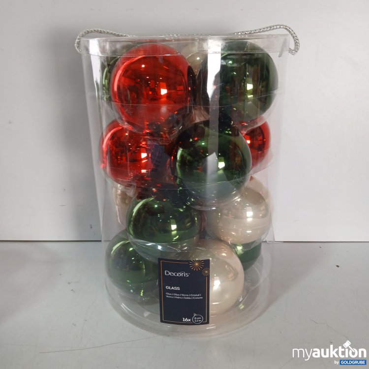 Artikel Nr. 931306: Decoris Glass Kugel 16stk 8cm 