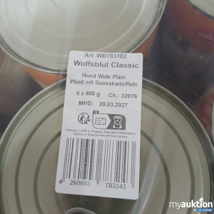 Artikel Nr. 978306: Wolfsblut Classic Hund Wide Plain 6x800 g