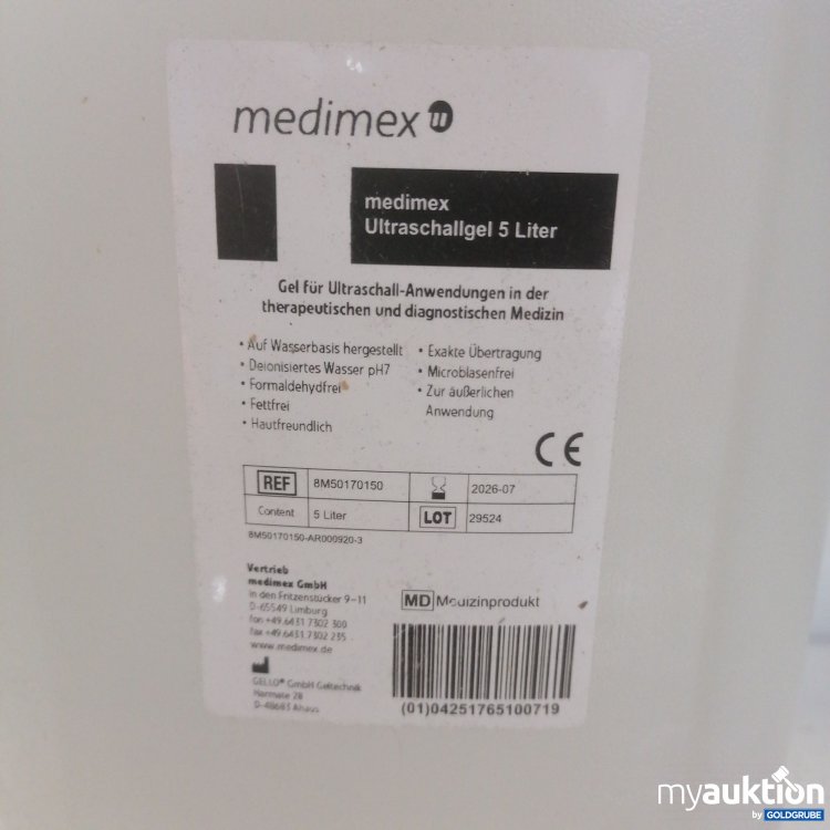 Artikel Nr. 356307 Artikel Nr. 356307: Medimex Ultraschallgel 5l