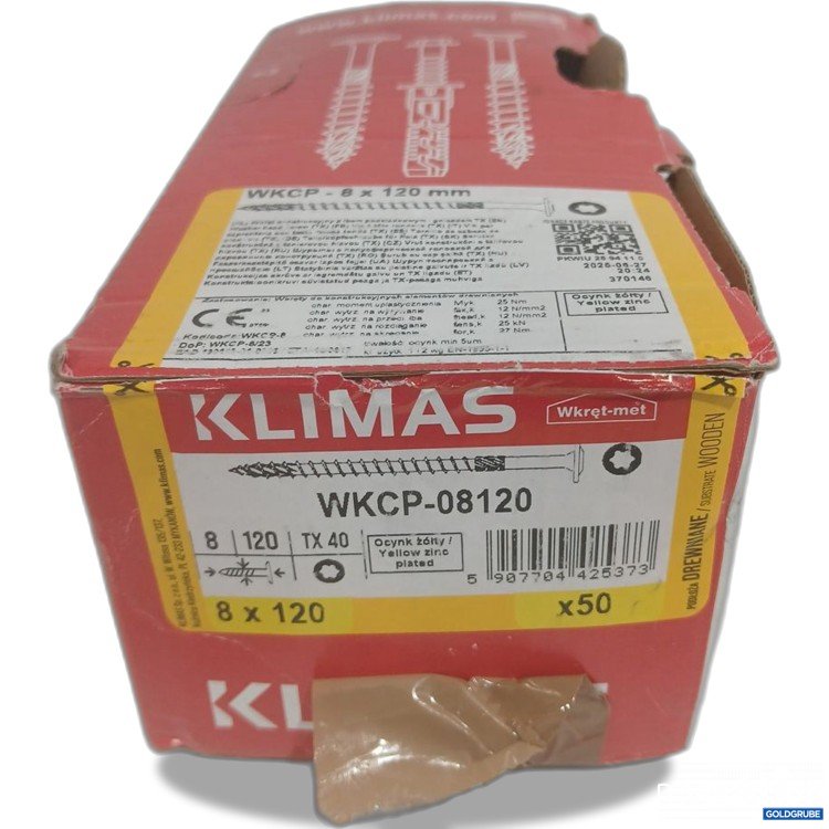 Artikel Nr. 912307: Klimas WKCP-08120 Schrauben 50 Stück 8x120