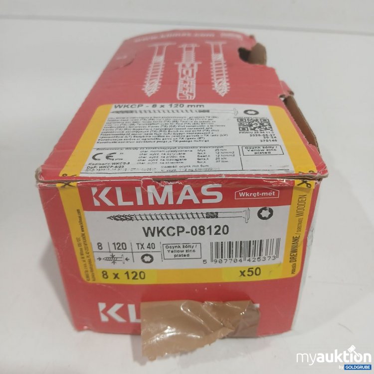 Artikel Nr. 912307: Klimas WKCP-08120 Schrauben 50 Stück 8x120