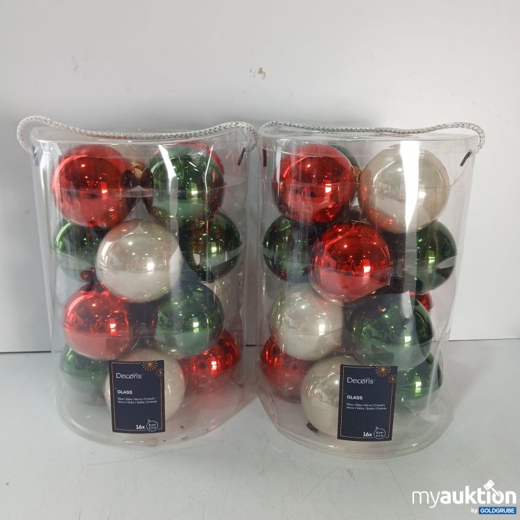 Artikel Nr. 931307: Decoris Glass Kugel 2x16stk 8cm 