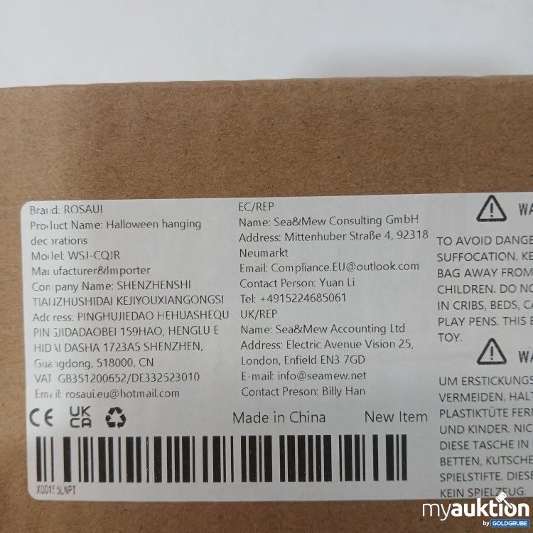 Artikel Nr. 952307: Diverse Halloween Deko WSJ-CQJR