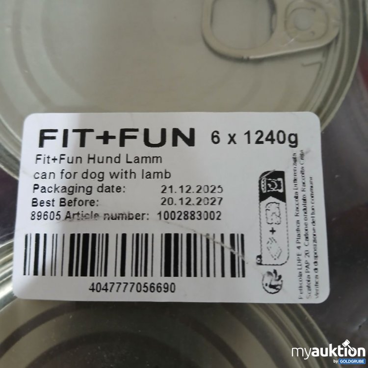 Artikel Nr. 978307: FIT+FUN Saftige Brocken Hund Lamm 6x1240 g