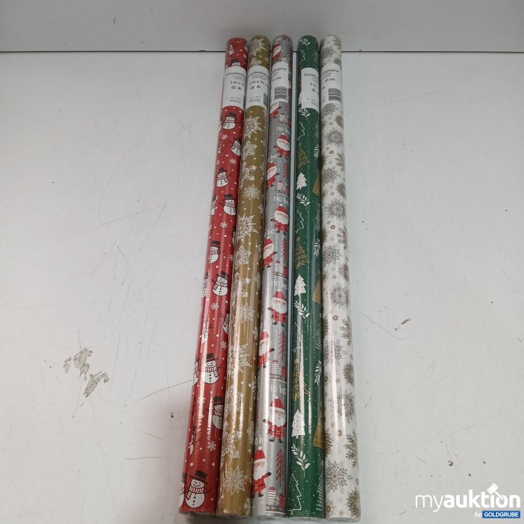 Artikel Nr. 522308 Artikel Nr. 522308: Geschenkpapier 2mx70cm diverse Weihnachtsmotive 5Stk