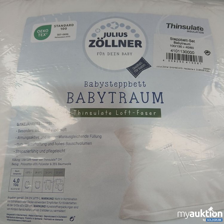 Artikel Nr. 921308: Julius Zöllner Babystepptbett Babytraum Thinsulate Loft-Faser