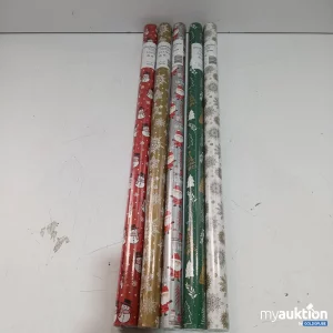 Artikel Nr. 522308: Geschenkpapier 2mx70cm diverse Weihnachtsmotive 5Stk