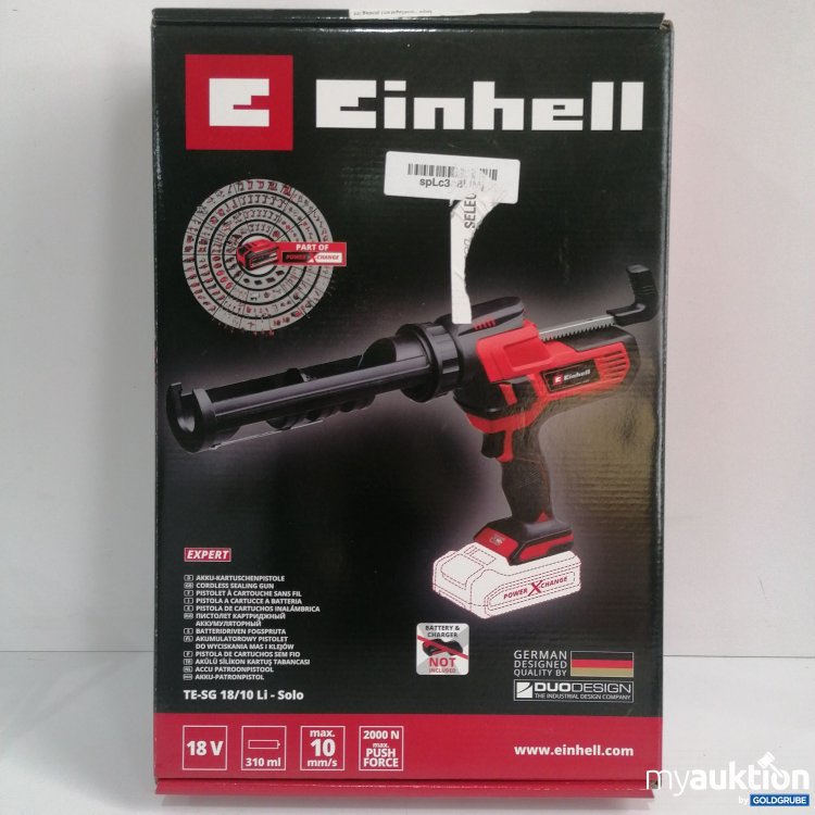 Artikel Nr. 850309: Einhell Akku Kartuschenpistole TE-SG 18/10 Li-Solo