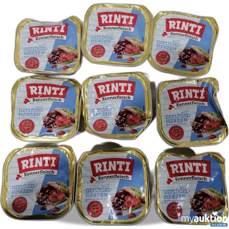 Artikel Nr. 891309: Rinti Kennerfleisch mit Geflügelherzen 9x300g