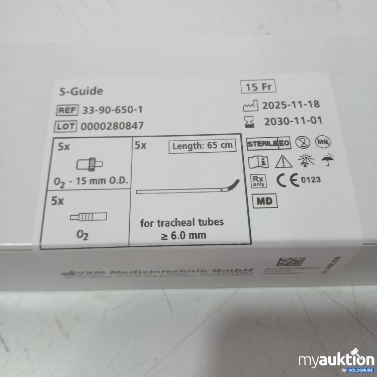 Artikel Nr. 989309: VBM Medizintechnik GmbH S-Guide Formbare Intubationshilfe nach Schoettker ca 65cm  5Stk