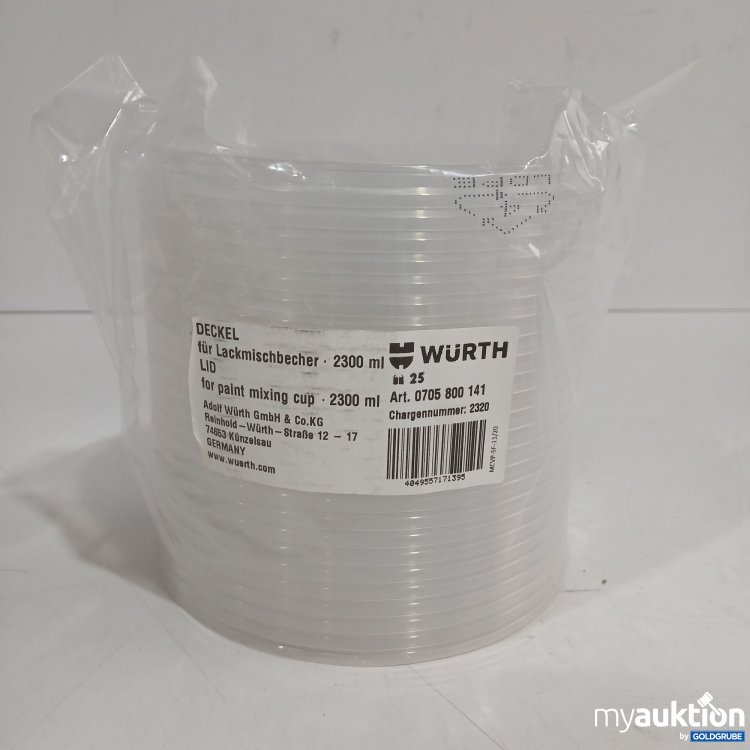 Artikel Nr. 524310: Würth Deckel für Lackmischbecher 2300ml 25Stk 