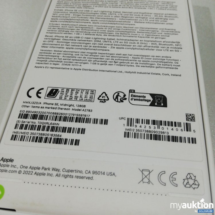 Artikel Nr. 755310 Artikel Nr. 755310: Apple IPhone SE Midnight 128GB