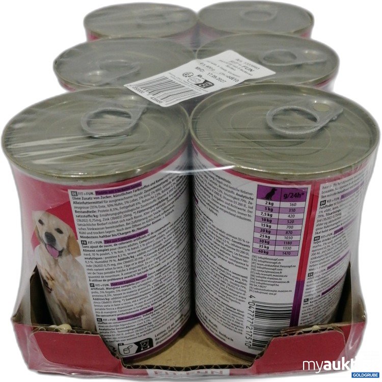 Artikel Nr. 891310: Fit+Fun Pastete mit 5 leckeren Sorten 6x400g