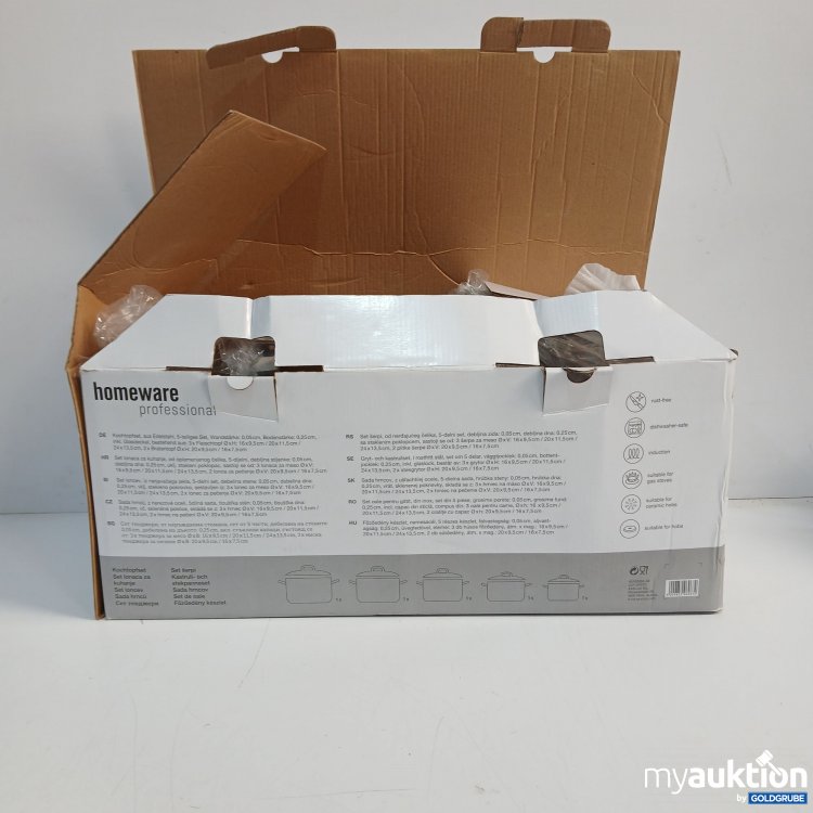 Artikel Nr. 950310: Homware Professional Kochtopfset Edelstahl 5 teilig 