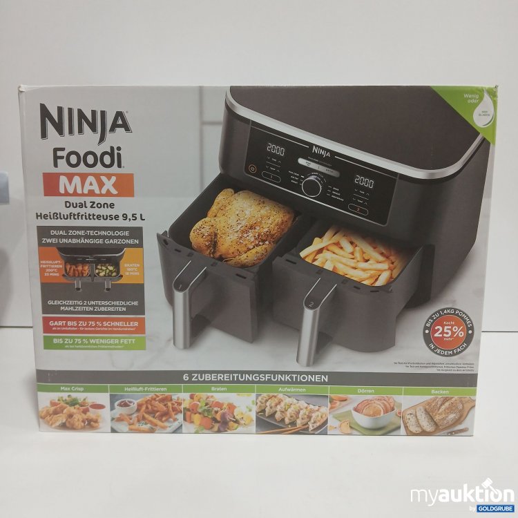 Artikel Nr. 877311: Ninja Foodi Max Dual Zone Heißluftfritteuse 9,5l AF400EU