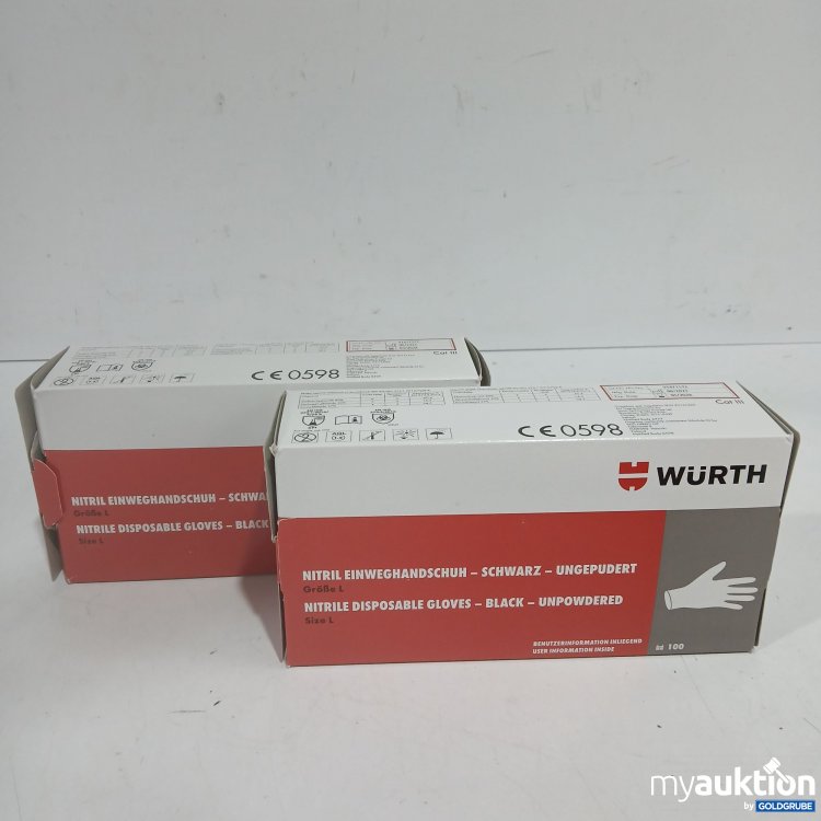 Artikel Nr. 524312: Würth Nitril Einweghandschuhe schwarz 100Paar 