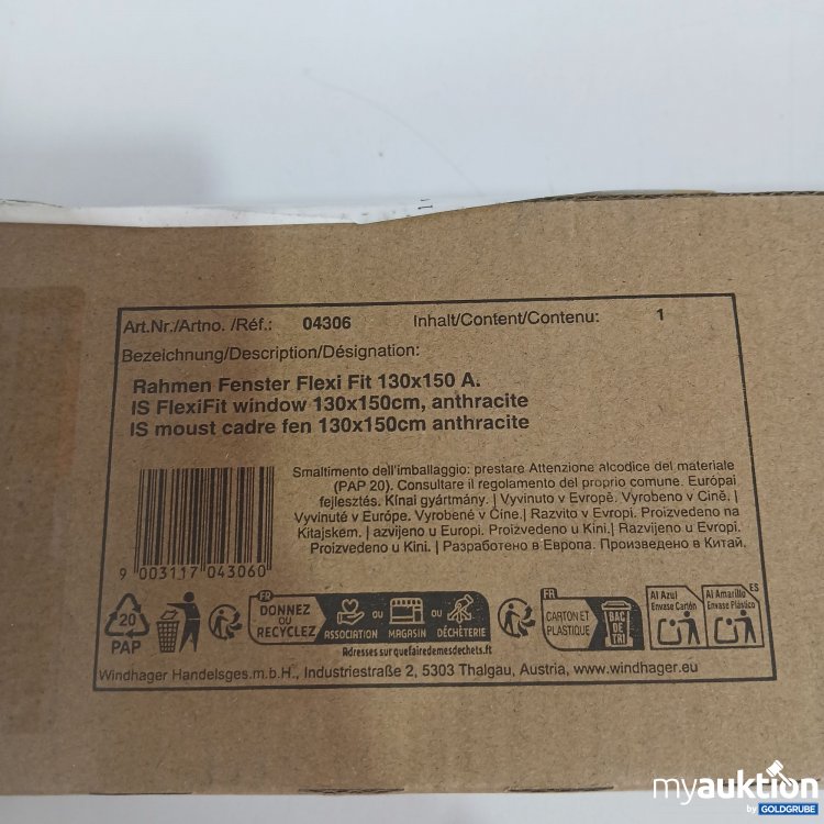 Artikel Nr. 848312: Rahmen Fenster Flexi Fit 130x150cm Anthracite  