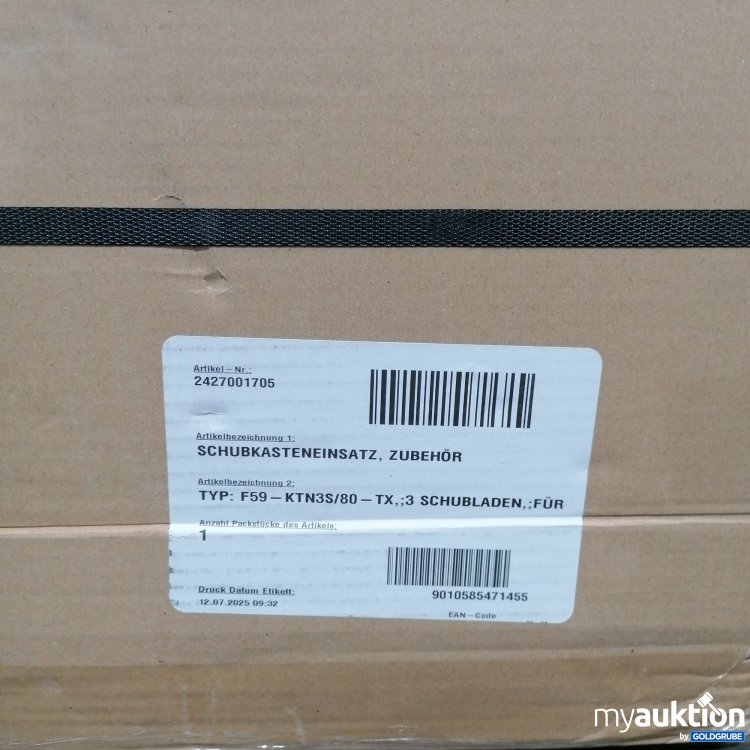 Artikel Nr. 888312: Schubkasteneinsatz Typ: F59-KTN3S/80-TX3 Art: 2437001705