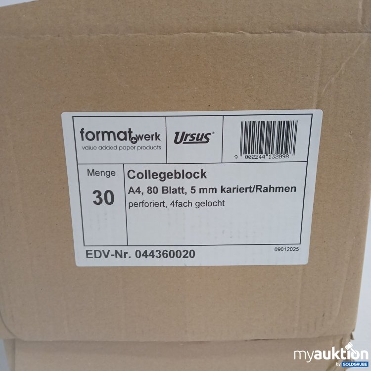 Artikel Nr. 848313: Ursus Collegeblock A4 80 Blatt kariert/Rahmen 30Stk 