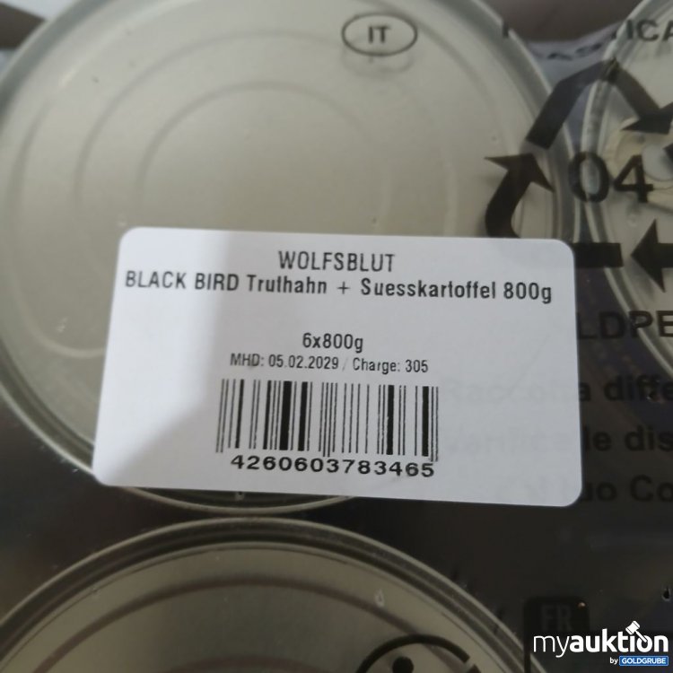 Artikel Nr. 978313 Artikel Nr. 978313: Wolfsblut BLACK BIRD Truthahn + Süßkartoffel 6x800g
