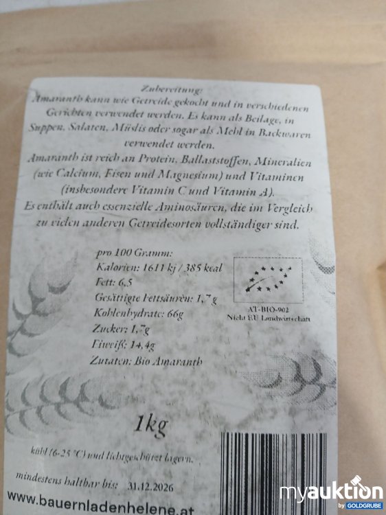 Artikel Nr. 997313: BAUERNLADEN HELENE Bio Amaranth 1kg 