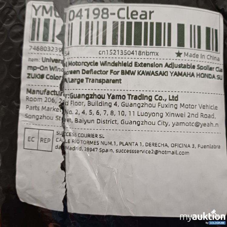 Artikel Nr. 917314: Universal Motorrad-Windschild