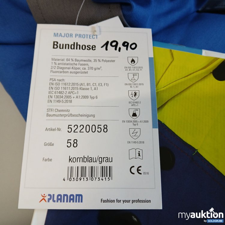 Artikel Nr. 908315: Planam Bundhose