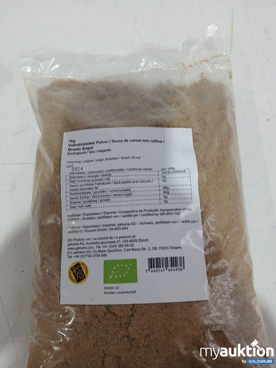 Artikel Nr. 997315: Vollrohrzucker Pulver 1kg 