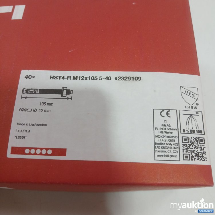 Artikel Nr. 444316 Artikel Nr. 444316: Hilti Segmentanker HST-R M12x105 5-40 40Stk