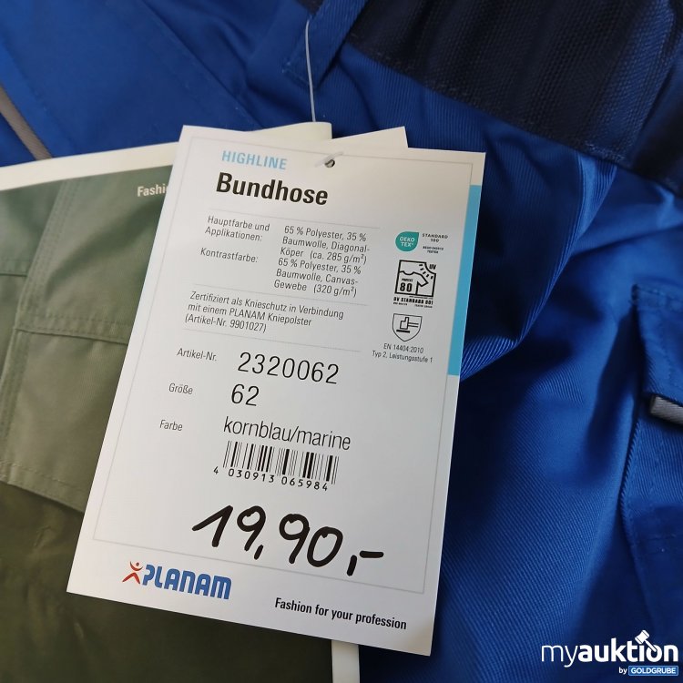 Artikel Nr. 908316: Planam Bundhose