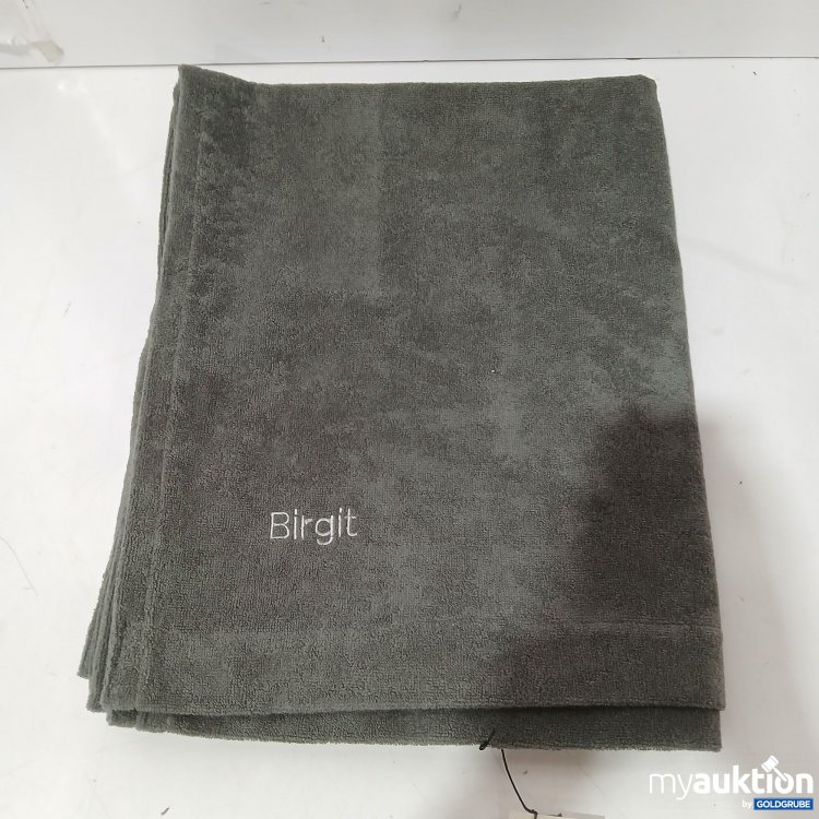 Artikel Nr. 980316 Artikel Nr. 980316: Sauna Visions Badetuch mit Aufschrift "Birgit" ca 100×150cm