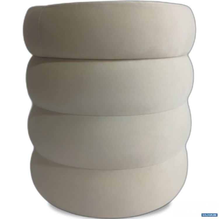 Artikel Nr. 990316 Artikel Nr. 990316: Tectake Sitzhocker Altu Samtoptik creme-weiß 405357