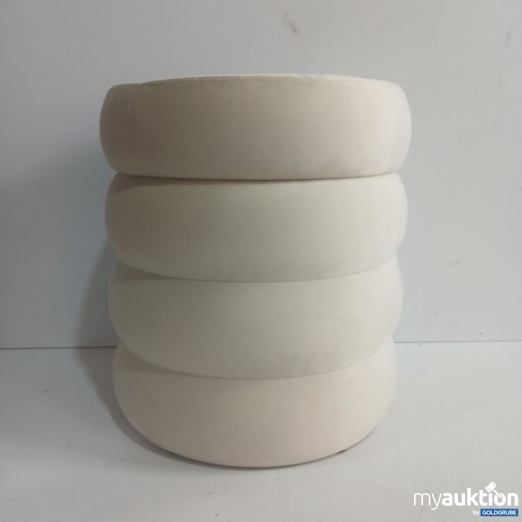 Artikel Nr. 990316 Artikel Nr. 990316: Tectake Sitzhocker Altu Samtoptik creme-weiß 405357