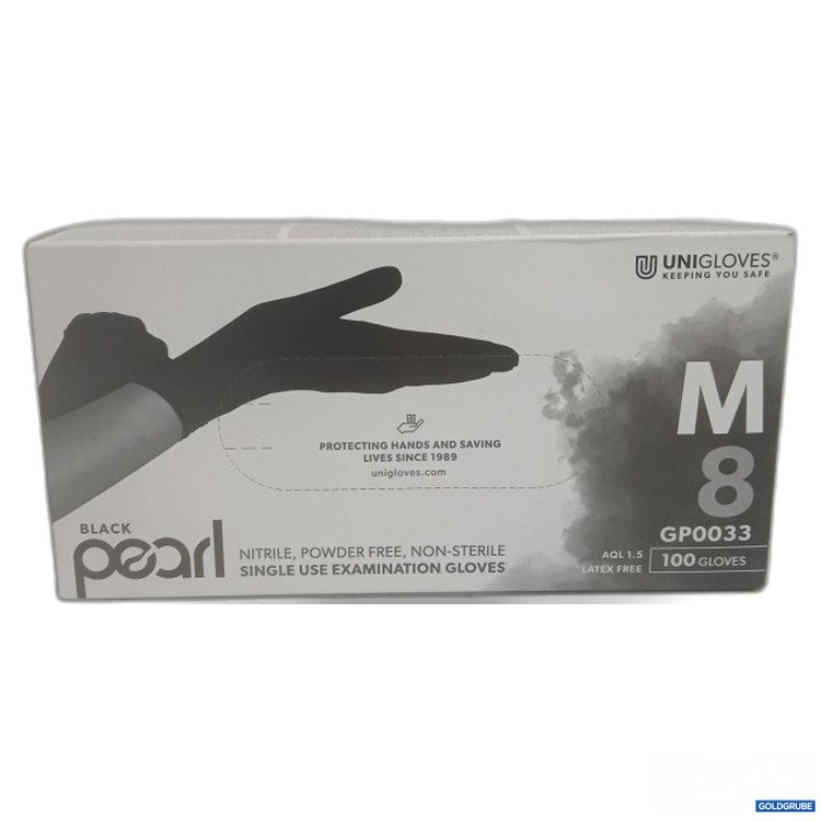 Artikel Nr. 465317 Artikel Nr. 465317: Unigloves Black Pearl Nitrilhandschuhe Größe M/8 100Stk