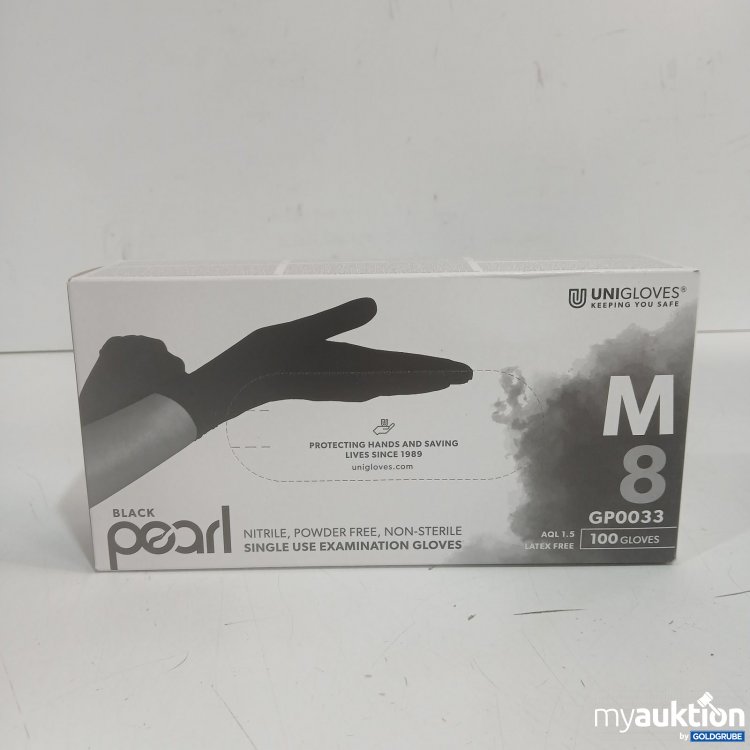 Artikel Nr. 465317 Artikel Nr. 465317: Unigloves Black Pearl Nitrilhandschuhe Größe M/8 100Stk