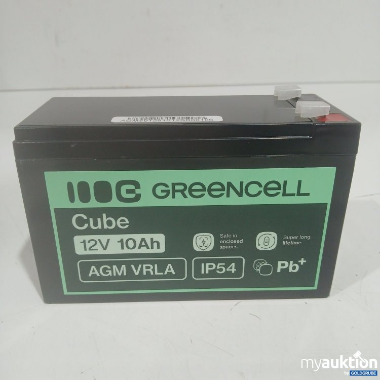 Artikel Nr. 471317 Artikel Nr. 471317: Greencell Cube 12V 10Ah AGM VRLA Batterie IP54 AGM50