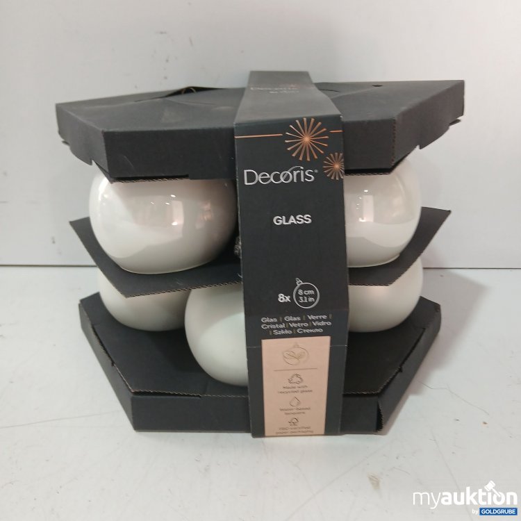 Artikel Nr. 931317: Decoris Glass Kugel  8stk  8cm 