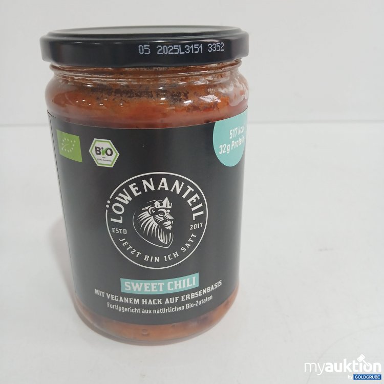 Artikel Nr. 397318 Artikel Nr. 397318: Löwenanteil Sweet Chili mit veganem Hack auf Erbsenbasis 570g